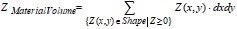 Shape Material Volume Shape Material Volume