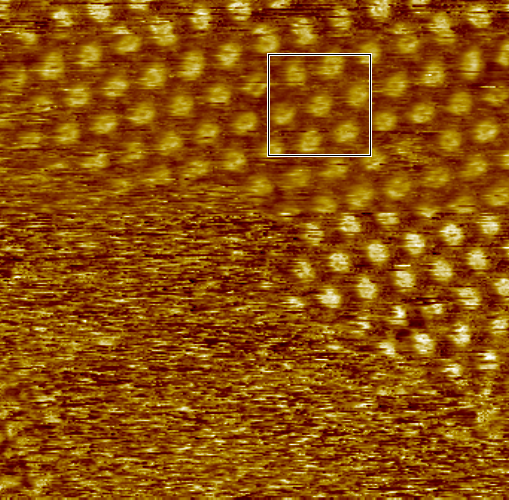 Raw image of Coronene molecules.