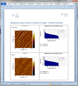 report - Image Metrology